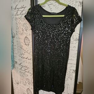American City Wear Black Sequin Mini Dress
